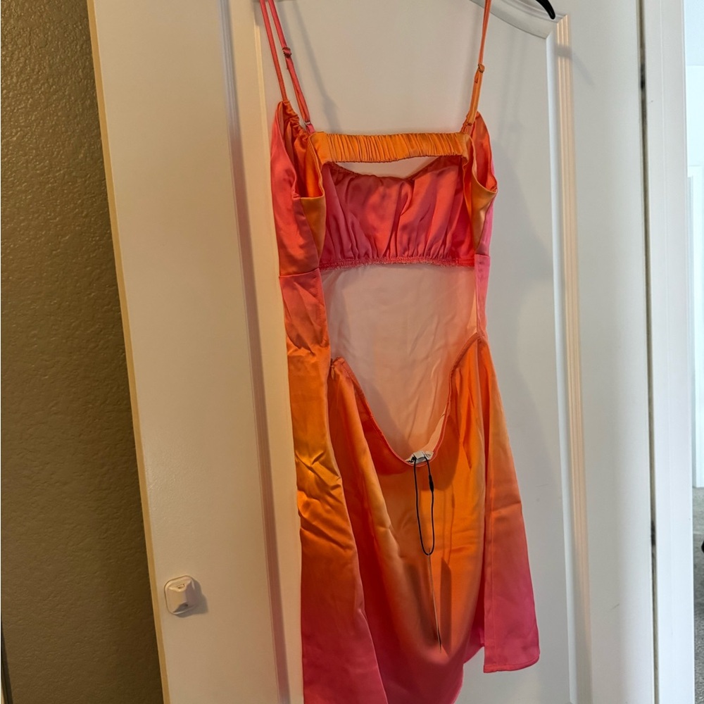 Fashion Nova Sunset Pink and Orange Chemise